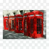 电话亭电话红色电话亭-伦敦电话亭