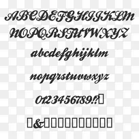 字体族字体水彩字母表