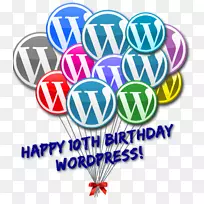 WordPress：完整的初学者指南，从零开始构建WordPress网站，标志气球，字体-气球。