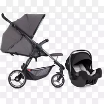 婴儿车运输菲尔和测试婴儿和蹒跚学步的汽车座椅布里克斯b-敏捷3