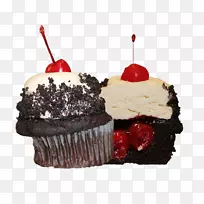圣代黑森林杯蛋糕巧克力蛋糕红樱桃巧克力