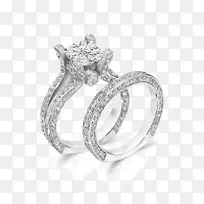 结婚戒指立方氧化锆订婚戒指结婚戒指