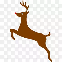 鲁道夫驯鹿圣诞老人夹艺术飞鹿