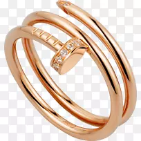 卡地亚结婚戒指彩色金饰结婚戒指