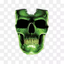 人头骨象征意义t恤绿头骨和十字头骨