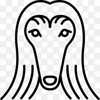 阿富汗猎犬鼻子西班牙灰狗剪贴画