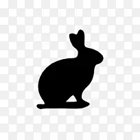 复活节兔子符号剪贴画-兔子剪影