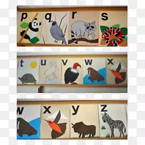 动物字母表儿童室动物园-动物字母
