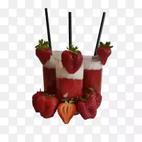 草莓鸡尾酒装饰水果收获-草莓