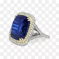 蓝宝石钽锌矿戒指宝石克拉-蓝宝石
