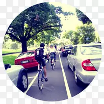 公路自行车赛车自行车混合自行车运输-道路拥堵
