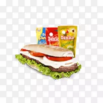 奶酪汉堡早餐三明治火腿和奶酪三明治潜艇三明治-火腿