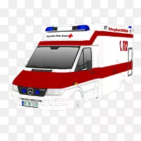 模型车救护车汽车设计运输车