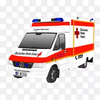 救护车模型汽车紧急服务-救护车
