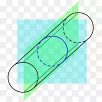 直线圆柱几何曲率点线