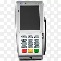 功能电话支付终端手持设备VeriFone控股公司。移动电话-业务