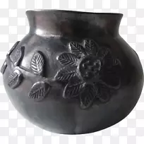 巴罗黑人陶器瓦哈卡黑色和红色陶器文化花瓶