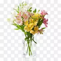 花卉设计百合花的印加花束切花花瓶