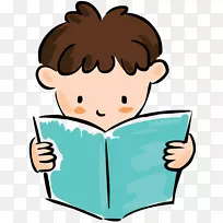 读书俱乐部阅读儿童剪贴画