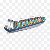 集装箱船多式联运集装箱给料船重型升船机化妆品包装效果图