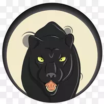 美洲狮卡通鼻子黑豹猫