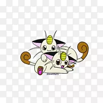 Meowth Pokémon绘图-口袋妖怪