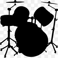 鼓，剪影，乐器，打击乐器.鼓声，黑色和白色