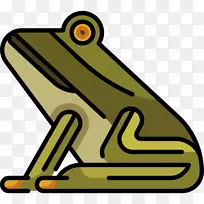 蟾蜍树蛙剪贴画-青蛙