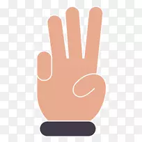 拇指数字手指符号手