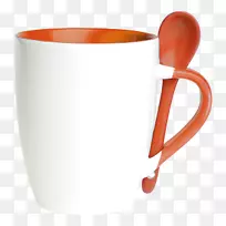 汤匙杯咖啡杯陶瓷勺