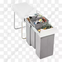 餐桌垃圾回收箱和废纸篮子厨房洗涤槽垃圾分类-垃圾桶的设计