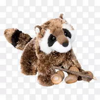 浣熊毛绒玩具安全林地动物浣熊