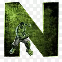 绿巨人字母表YouTube字母-hulk 3d