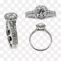 礼宾钻石耳环订婚戒指