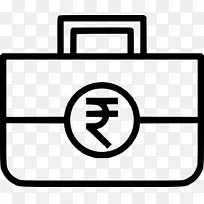 印度卢比货币电脑图标银行预算银行