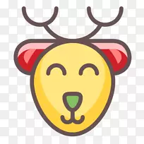 圣诞老人的驯鹿圣诞灯电脑图标-驯鹿