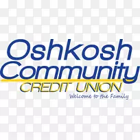 Oshkosh社区信用社合作银行金融机构俄勒冈州社区信用社徽标-金绳