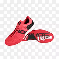 运动鞋滑冰鞋地板球鞋.红色霓虹灯