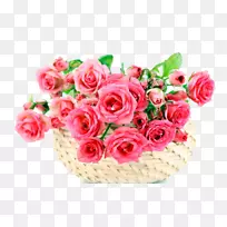 花园玫瑰花束粉红色花