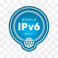 世界IPv 6日和世界IPv 6发布日IPv 4互联网协议-蓝色徽章