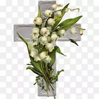 复活节花束设计鲜花花束贺卡剪花卷束
