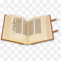 古登堡圣经传真手稿印刷书