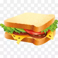 汉堡潜艇三明治黄瓜三明治-面包