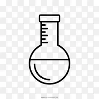 圆底烧瓶实验室烧瓶绘制Erlenmeyer烧瓶化学-dab独角兽