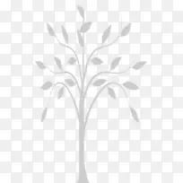 嫩枝植物茎叶白色字体促销
