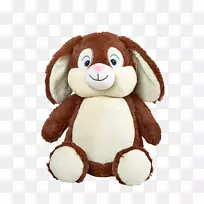 棕色熊youtube填充动物&可爱的玩具毛绒棕色兔子