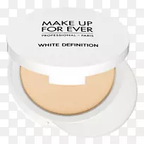 面部粉剂弥补永远超高清液体基础化妆品-白色粉末