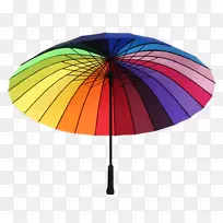 雨伞彩虹色-阳伞