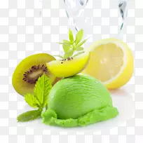 绿茶冰淇淋猕猴桃柠檬冰淇淋