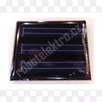 钴蓝色长方形太阳能电池板